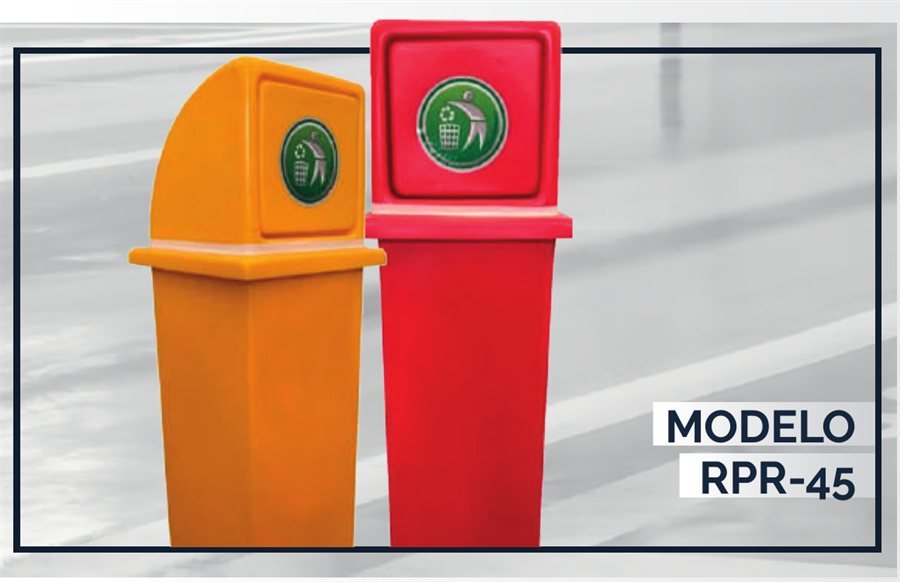 Modelo RPR-45, contenedores naranja y rojo